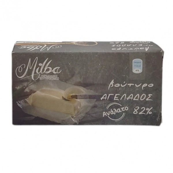 Βούτυρο αγελεδινό ανάλατο 82%λιπ.250gr MILBA