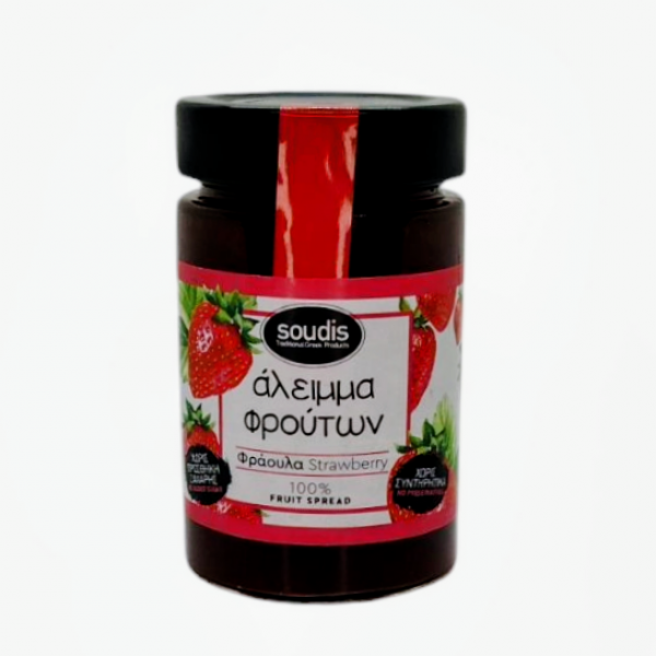 Άλειμμα φράουλα χ.ζ.230γρ.SOUDIS