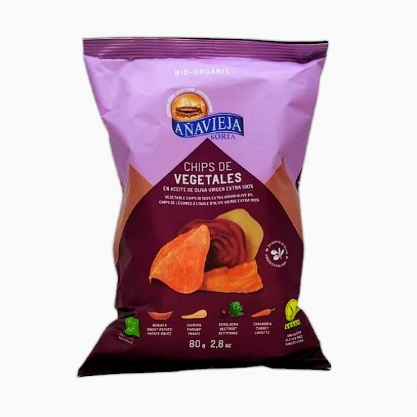 Chips λαχανικών με ελαιόλαδο 80γρ.ANAVIEJA