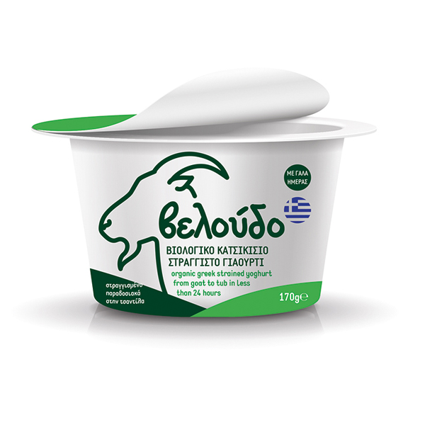Γιαούρτι κατσικίσιο στραγγιστό ΒΙΟ 170γρ.ΒΕΛΟΥΔΟ