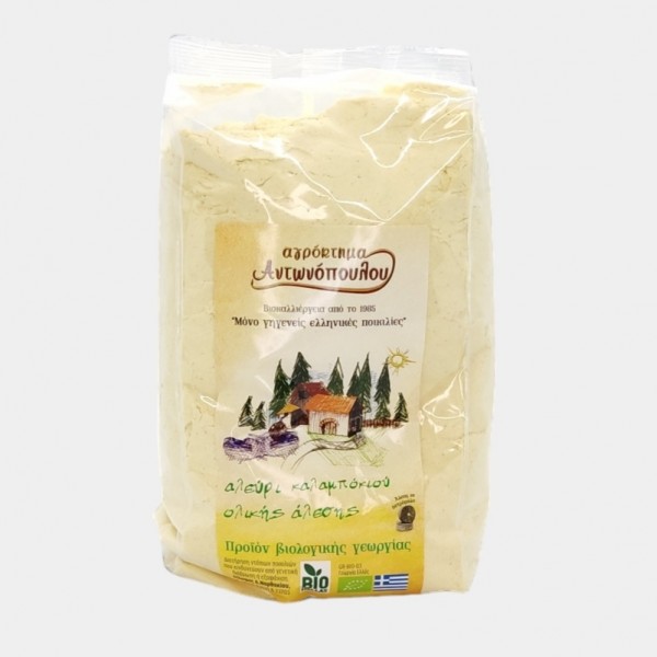Αλεύρι ΒΙΟ καλαμποκιού ολικής άλεσης 1κγρ ΑΝΤΩΝΟΠΟΥΛΟΣ