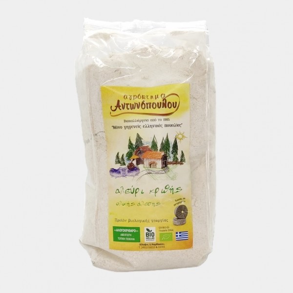Αλεύρι ΒΙΟ κρίθινο ολικής άλεσης 1κγρ.ΑΝΤΩΝΟΠΟΥΛΟΣ
