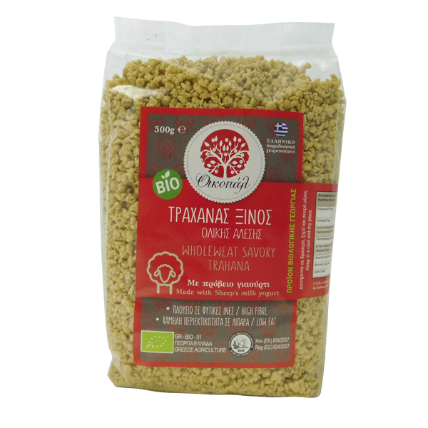Τραχανάς Ξινός ολικ.άλεσης ΒΙΟ ΟΙΚΟΠΑΛ 500γρ.