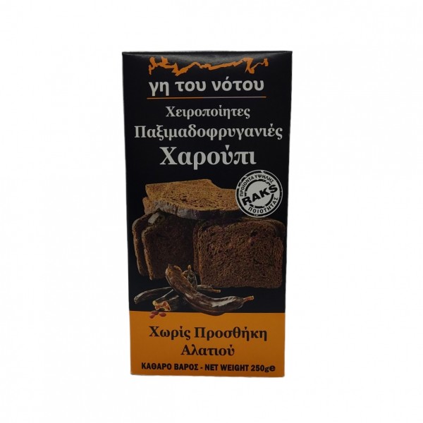 Παξιμαδοφρυγανιές χαρουπιού ΓΗ ΤΟΥ ΝΟΤΟΥ