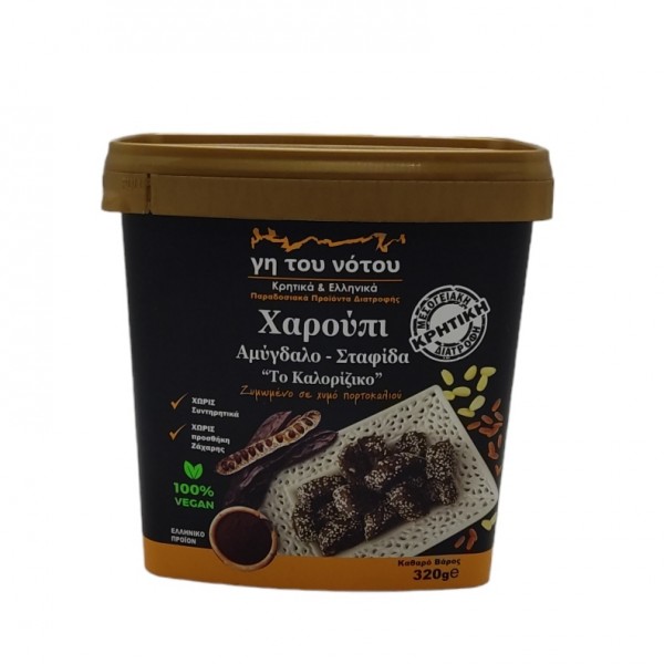 Καλορίζικο χαρούπι αμύγδαλο σταφίδα ΓΗ ΤΟΥ ΝΟΤΟΥ